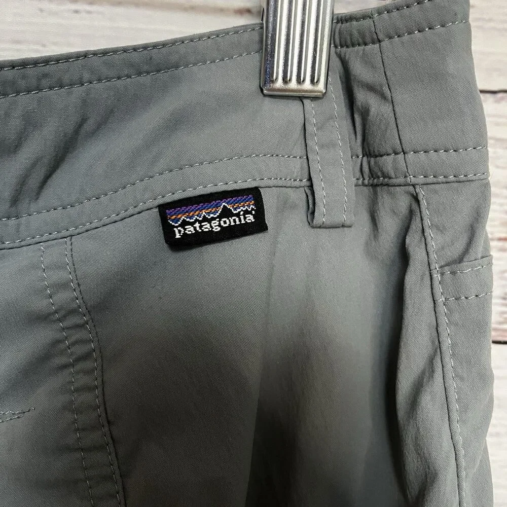 Patagonia Shorts Women’s 4 Gray Solimar Outdoor Lightweight Roll Up Cargo Nylon